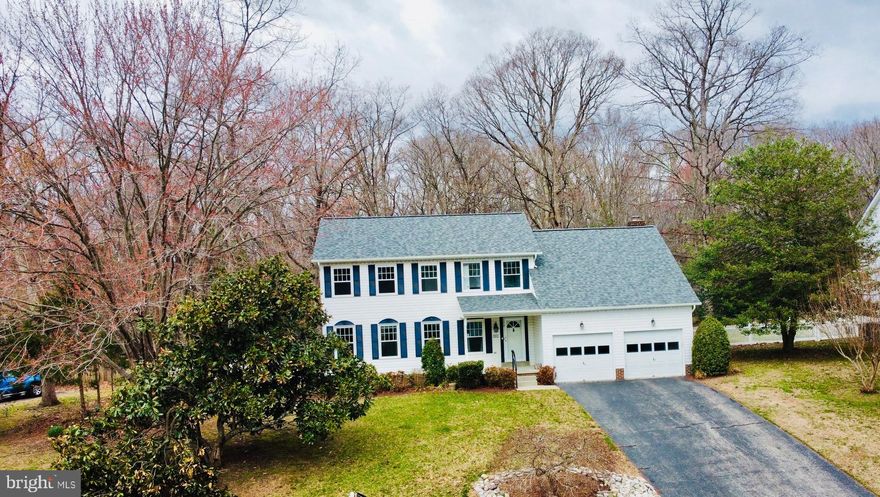 Spacious colonial in the sought after Kings Grant Community w/ upgraded solid wood cabinets, marble counters, new owners bath, lots of storage, morning room, Pella windows and some replacement energy efficient windows, screened porch, decorative small fish pond, tons of storage , 2nd level custom laundry room w/ built in ironing board storage , All bedrooms are spacious & well laid out. Owners bath has been updated.  Roof 2023, hot water heater 2025, new gutters 2023. This location is just minutes from "in town" amenities, recreational parks, schools. Easy access to Leonardtown Road/Route 5 or also 301 , Crain Hwy.
Commuter lot less than 5 miles. Hospital/medical approx. 2 miles.