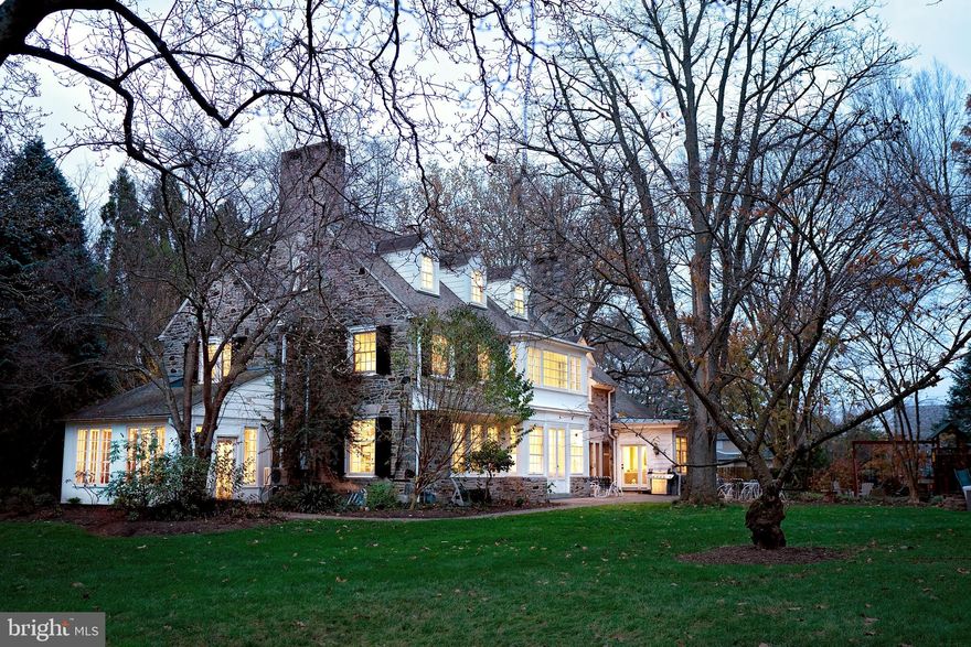 A home of this stature seldom comes on the market.  Built in 1929, this signature stone colonial home has been completely renovated and offers everything a buyer hopes to find for ideal living in 2021 and beyond.  A inviting marble entry leads to a dramatic two story Reception Room with an elegant turned staircase. The main floor offers a grand Living Room with an impressive fireplace which adjoins a large office with a bank of windows allowing you to enjoy natural beauty in your work environment. The spacious open floor plan of the Kitchen includes a substantial dining area for casual Sunday suppers, and is open to a Family Room with a beamed ceiling.  The Family Room is filled with abundant natural light from windows overlooking the patio and yard. The Dining Room and Butler Pantry allow for gracious formal entertaining . There is a dazzling artist studio that could be used as a Sitting Room, Conservatory, or second Office.  Between the second and third floor--there are six Bedrooms two of which are Master Suites. One of the Suites is serviced by an elevator, making this home ideal for multi-generational family comfort. The four full and two half baths throughout the home have been elevated to the luxury standard of today with rich finishes.  The beauty of this home extends to the outdoor space which includes substantial hardscpaing and a tranquil koi pond on a .75 acre lot.  According to the seller the square footage is 5124sq ft.  The quaint Village of Swarthmore provides shopping and dining opportunities to enjoy year round. The campus of Swarthmore College abounds with cultural events for the community to enjoy within the unparalleled setting of Scott Arboretum.  Don't miss this special home--showings to begin on March 1st!