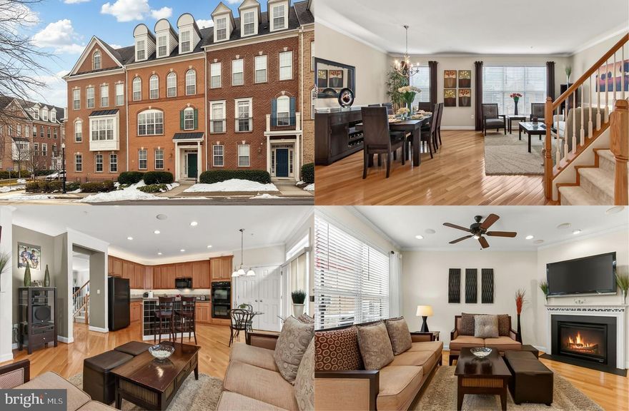 Welcome to this stunning and beautifully maintained four-level townhome located in the highly sought-after Fortnightly Square community, just moments from downtown Herndon. This residence offers 3 bedrooms, 2 full bathrooms, 2 half bathrooms, and a two-car rear loading garage, blending elegant design with modern comfort. An all-brick exterior with covered entry, balcony, open floor plan, gleaming hardwood floors, high ceilings, decorative moldings, gas fireplace, a gourmet kitchen, luxurious primary suite, and an abundance of windows creating and light and airy atmosphere create instant appeal. The entry level features an open foyer and a refined flex space ideal for a private office, lounge, or fitness area, along with a convenient powder room and entry to the garage with access to a large storage area. The main living level showcases an open-concept layout with rich hardwood floors, seamlessly connecting the living and dining areas. The light filled kitchen is sure to please with an abundance of upgraded 42” cabinetry and countertops, a center island, breakfast nook and quality appliances including a gas cooktop and double wall ovens. The adjoining family room is accented by a cozy gas fireplace and enhanced with built-in 7.1 surround sound, creating an ideal setting for both entertaining and everyday living. Sliding glass doors open to a private balcony, offering a peaceful outdoor retreat. The primary suite occupies its own private level and serves as a true sanctuary, featuring a spacious sitting area and a spa-inspired en-suite bath with dual vanities, a jetted soaking tub, and a separate glass-enclosed shower. A dedicated laundry room on this level adds convenience and functionality. The upper level offers two additional bedrooms, one with a huge walk-in closet and one with a custom built-in daybed—perfect for guests or a stylish home office. A well-appointed hall bath with a dual sink vanity and tub/shower completes this level. Extensive system upgrades provide confidence and long-term value, including a new humidifier (2026), hot water heater (2025), dual HVAC systems replaced in 2021 and 2024, roof replacement in 2013, and updated garbage disposal (2019). Ideally positioned within walking distance to downtown Herndon’s dining, shopping, and entertainment, with effortless access to Dulles Airport, major commuter routes, Metro, and bus lines. This is an exceptional opportunity to own a thoughtfully upgraded, luxury townhome in a premier location!