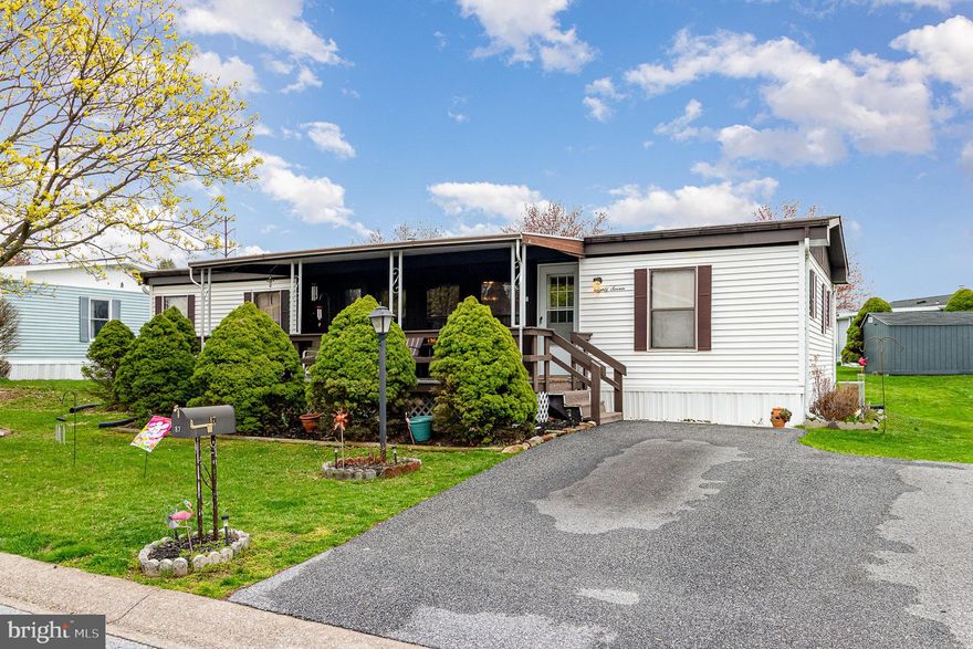 Great opportunity to own one of the FEW homes in Country Manor Farms 55+ Community with 3 bedrooms! Presenting to you this well maintained doublewide ranch home 1st floor open floor concept,  gas heater, walk in shower and lots of storage. Close to shopping and medical facilities. Just in time to enjoy the spring weather on that large open front porch!