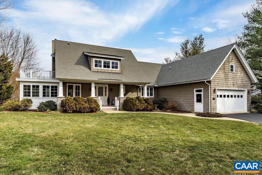 Don't miss this STUNNER of a home.  One level living, on the golf course with a view from every window.  Pool, tennis, golf pro shop & Restaurant  are 3 homes away. Numerous updates, additions and features of this home makes it a must see. The exceptional landscaping has dots of color thru out the yard every month.  Biggest dilemma... is you don't know whether to sit on the massive back deck (which is perfect for entertaining or just relaxing) looking at the mountains and lucious golf course fairway or  do you decide to sit rocking on the covered front porch reading, enjoying the wildlife and landscaping sipping lemonade or other assorted locally crafted libations. Decisions!,Glass Front Cabinets,Granite Counter,Fireplace in Great Room