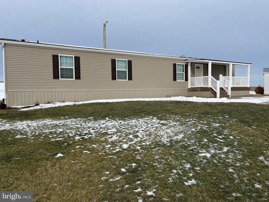 This almost new 2024 single wide mobile home features 2 bedrooms and 2 full baths and comfortable living space.  The home is surrounded by farm land and offers the quiet living of the country.  Well and septic system, trash included.  All other utilities tenant responsibility.  NO PETS< NO SMOKING Minimum credit score of 580.  Available to move in January 1, 2026. Call to schedule your tour today!