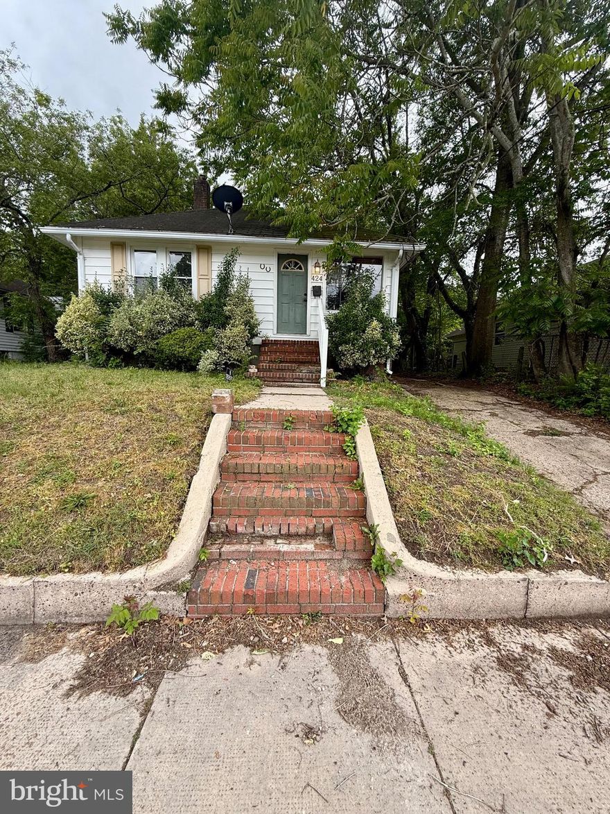 Welcome to 424 Washington St, Salisbury, MD — a beautifully maintained 3-bedroom, 2-bath home blending historic charm bungalow with modern updates. Enjoy spacious living areas, hardwood floors, galley style kitchen , and a large backyard perfect for entertaining. HVAC installed. Just minutes from TidalHealth Peninsula Regional Hospital and Salisbury University, with downtown shopping and dining nearby. Whether you’re a first-time buyer or an investor, this home is a must-see! This would be perfect for traveling healthcare with the hospital just a couple of streets across, or potentially Salisbury University students within minutes for off-campus housing. It offers a full size basement that can easily be converted into more living space, or bedrooms.  Seller selling as is at this amazing price!