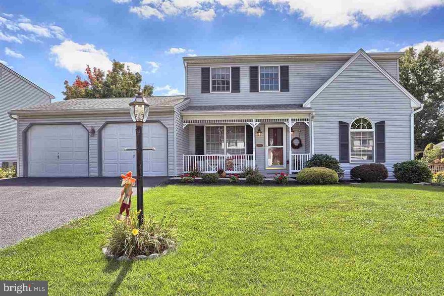Lovingly maintained light & bright traditional home located near Rt 15/Turnpike. Remodeled kitchen w/ceramic floors & breakfast area opens to FR w/fireplace. Two-tiered deck w/retractable awning, hot tub, nicely landscaped w/perennials. Upgrades in recent years: roof, heat pump, driveway, flooring. Finished Lower Level with possible 4th BDR, office & FR. 2 car garage w/side entry. 1 Yr AHS Warranty! "Bet" you'll love this home.