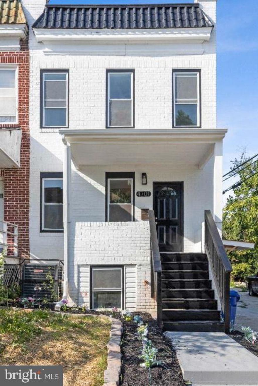 Fully renovated end unit townhome set on a block lined with beautifully updated homes, reflecting the ongoing transformation of the Park Heights community. Inside, you will find a true primary suite featuring a luxurious full bathroom. The main level showcases a completely open layout with a spacious living area, elegant dining space, and a stunning brand new kitchen with crisp white cabinetry, stainless steel appliances, and a show stopping waterfall island.
The finished lower level offers added versatility with a full bathroom and a generous recreation or family room, ideal for entertaining or hosting guests. This home has been renovated from top to bottom, including a new roof, plumbing, electrical, HVAC, appliances, flooring, vinyl windows, doors, and fresh paint throughout.
A private driveway adds everyday convenience, a rare and valuable feature in this area.
Ideally located in the heart of Park Heights, just minutes from the transformative redevelopment of Pimlico Race Course, a roughly $400 million investment that will introduce a modern, year round destination with upgraded facilities, entertainment spaces, and expanded activity designed to fuel long term growth in the surrounding community. The momentum is already evident, with new mixed use development, housing, and commercial investment continuing to take shape nearby.
This is more than just a home, it is your chance to be part of a neighborhood on the rise, where growth, energy, and long term upside are already in motion.