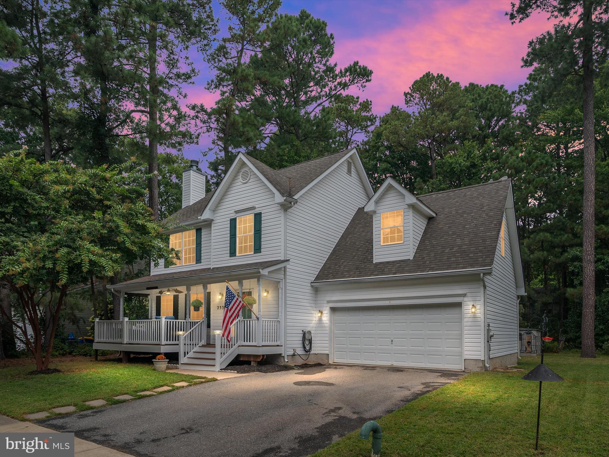 Stunning 4-bedroom 2.5 bath colonial, with 2 car garage in the charming, tucked away community of The Woods, with streetlights and sidewalks, make this a great place to call home!
Plenty of updates throughout the home, a cozy new composite decking front porch for morning coffee. Spacious, bright and sunny main level with updated luxury vinyl plank flooring, stunning gas fireplace and modern updated lighting.
Charming kitchen includes plenty of cabinet space, with new stainless-steel appliances (2023). It's an entertainers delight with an eat-in kitchen area, gas stove, and family room with a sliding door out to a luscious green yard. The upper level boasts a large master suite, spacious master bath with soaking tub, separate double sinks and walk in closet. Upper-level washer/dryer (2024) Three additional generous size bedrooms and hallway full bath. Fabulous private tree-lined rear yard retreat with new composite deck overlooking a concrete patio with gazebo and bar for entertaining, BBQ's and family entertaining. HVAC (2016) HWH(2022) Close to shopping, great restaurants, easy access to all commuter routes!