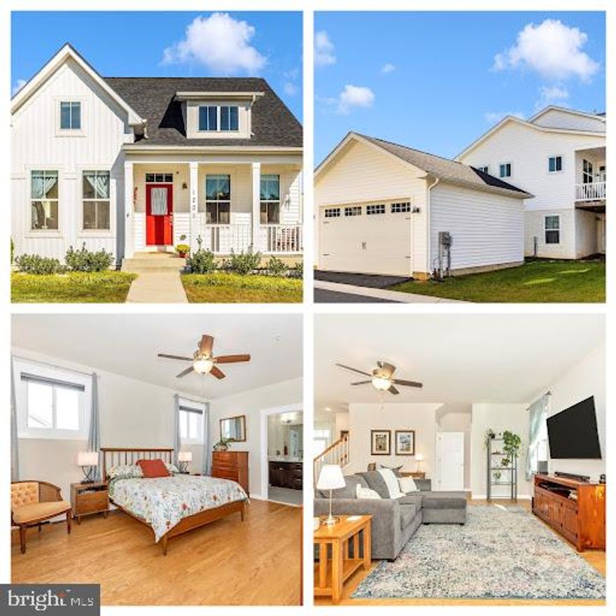 Welcome to this stunning light filled, craftsman style, home in Gambrill View! This open concept, three bedroom, three and a half bathroom home, features gleaming hardwood floors, a large kitchen with a huge center island, dining area, powder room, and a spacious living room. The main level primary owners suite features a large walk-in closet and ensuite.  Upstairs you will find two more generously sized bedrooms and a shared hall bathroom. Head downstairs to the spacious partially finished basement with a full bathroom and an abundance of storage.  One room in this spacious lower level, currently used for storage, could very easily become your fourth bedroom/den/office or home gym.  Hate mowing or shoveling snow… those two things are included in your HOA fees along with a community pool and gym!  Enjoy your morning coffee from your cozy front or side porches.  Conveniently located to major commuting routes, shopping, restaurants and downtown Frederick.