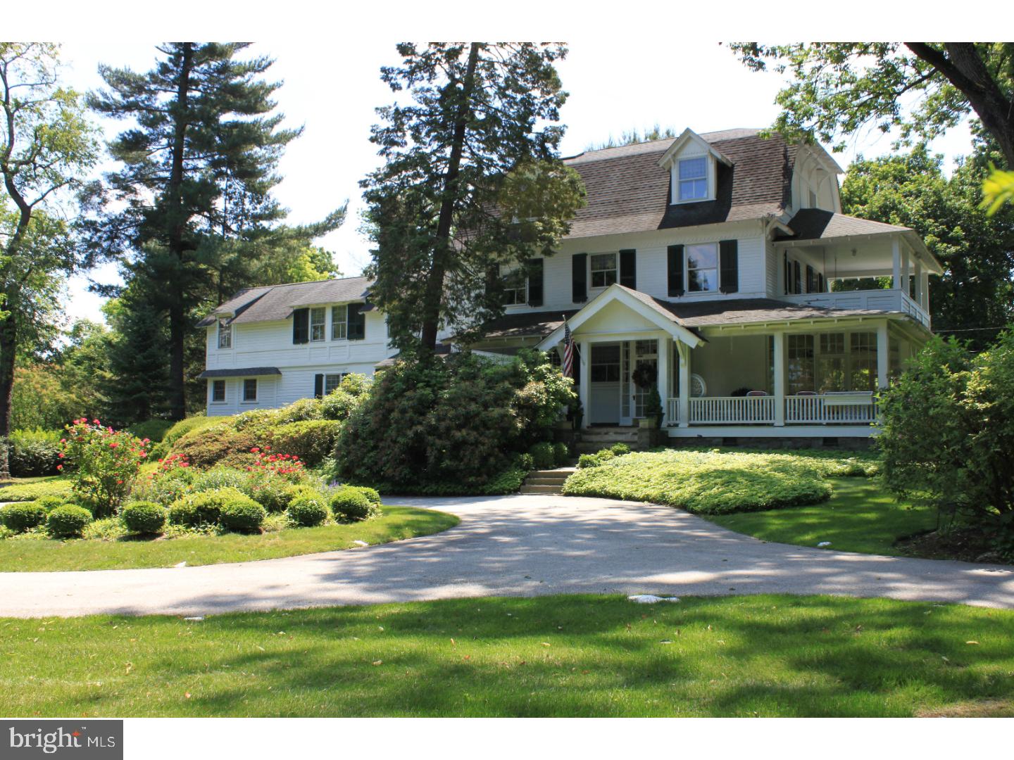 Welcome to 371 Rose Glen Drive, where you will take a step back in time to a by-gone era of grace and sophistication. This distinctive home was built by expert craftsmen in 1893 with lumber and stone that is not replaceable. Experience the enchantment from the moment you pull into the circular driveway with landscaped gardens and flower blooms. Be swept away by the endearing charm of the front porch swing and inviting outdoor living space guaranteed to provide years of cherished memories. Enter through the glass-pained vestibule into the welcoming foyer filled with 19th Century ambiance and classic features like architectural millwork, original crown molding, high ceilings & a magnificent oak staircase that only a Main Line Estate can display. Feel the warmth and elegance of the formal living and dining room Both with wood burning fireplaces and hardwood floors that graciously flow throughout the home. Adjacent to the dining Room is a Gentlemen's Wet bar equipped with a sink, dishwasher, and built in cabinetry. A tasteful kitchen & bathroom renovation and expansion was done in 2007 that blends the exceptional style of another era with the modern amenities sought after today. Truly a chef's delight, the Kitchen addition comes with custom cabinetry, commercial grade stainless steel appliances, working island, and sunlit breakfast Area with an imported Italian Marble fountain for drinking water. French doors lead to a trellis covered back patio perfect for Outdoor Entertaining and Al Fresco Dining. Spend time relaxing in the light-drenched Sunroom with floor to ceiling windows and built-in Bookcases. 7 substantial bedrooms, a handsome 2nd floor Den with fireplace, a private covered porch, and a remodeled bath with wall to wall marble tile make this home a true treasure! In addition to the main residence there is a completely rebuilt barn with beautiful natural wood and exposed beams, large enough to hold three cars and an upstairs loft area just waiting for conversion! The hand built doll house adds a whimsical touch! During their 44year stewardship, the sellers have meticulously maintained and cared for this stately colonial and are now ready to pass the torch to the next generation. Don't miss this opportunity to own this Magnificent home situated on one of the most sought after, Cul de Sac streets of Radnor Township in walking distance to two Radnor schools, two Radnor public parks, Radnor Corporate Center, Radnor train station and St. Martin's church!