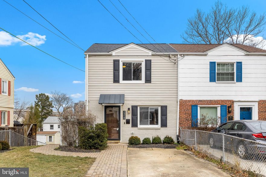 Open House Saturday 1-3 pm.  Over 1300 SF. Charming, expanded semi-detached home in the desirable Huntington neighborhood of Alexandria, VA.  NO HOA fees. This renovated home offers a blend of modern updates and classic appeal, providing a comfortable and convenient lifestyle.

One of the standout features of this home is its prime location. A very short walk to the Huntington Metro station ( 3 minutes), commuting to Washington, D.C., and the surrounding areas is a breeze.  Additionally, Amtrak/VRE at King St. is less than 10 minutes away along with the vibrant offerings of Old Town Alexandria, including shopping, dining, and entertainment.  Wegmans, AMC Hoffman, Bad Ass Coffee, Lost Boy Cider, Atlas Brew Works, and One Life Fitness are all 7 minutes in the nearby Carlyle neighborhood.  

The newly configured kitchen was renovated in 2020 and boasts ample cabinet space, quartz countertops, and stainless steel appliances.  A bonus all-season room addition off the kitchen makes a great office or additional family room that walks out to the deck, with perfect flow for entertaining. 
New roof 2024, Tankless water heater 2022

Upstairs, you'll find two spacious bedrooms and a full bathroom renovated in 2020 with a unique double vanity. 

The finished lower level offers additional living space, perfect for a family room, home office, gym, or guest suite, and includes a second full bathroom. This level could also double as a separate rental space with a separate entrance. 

Private, fully fenced backyard with deck off kitchen, ideal for outdoor activities and entertaining. 
Off-street, driveway parking for 2 vehicles and ample parking on the street.