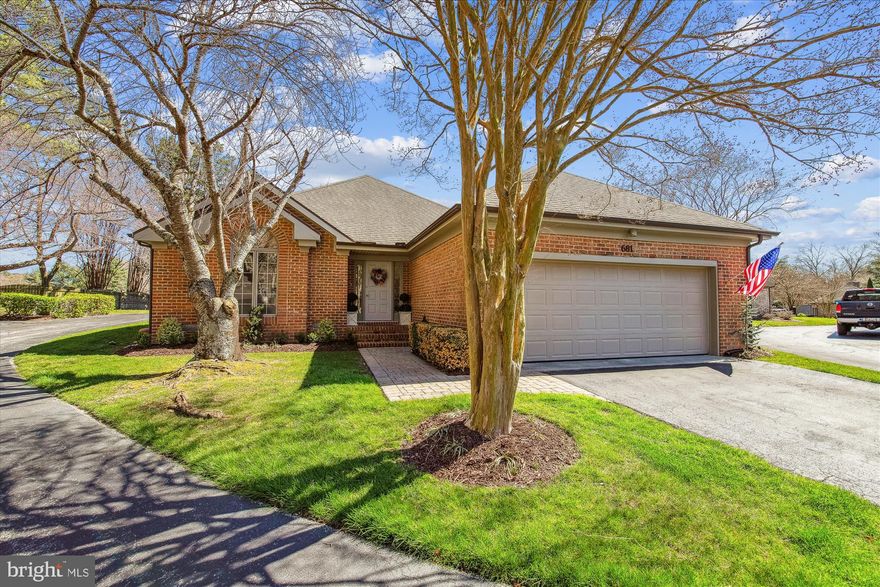 Beautiful 2500+ sq foot 4 BR 2.5 BA  brick home in the rarely available Village in the Park community.  Lovingly maintained and updated, this home is in excellent condition.  Three generous sized bedrooms on the first floor, and one additional bedroom on the second floor. As you enter the home you  are greeted by an expansive open floor plan with newer LVP flooring.  Vaulted Ceilings, 2 skylights  and a wood burning fireplace accent the living room that opens to the dining room. The dining room area can seat twelve, boasts a chandelier, six windows with custom blinds and valances and overlooks the private bricked patio with a large Sunsetter retractable awning for those sunny days.  The patio area gets full sun most of the day and is enclosed by a vinyl privacy fence, landscaped with low maintenance perennials. The primary bedroom features embossed wallpaper, a ceiling fan  and cherry hardwood floors.  The primary bathroom has dual vanities, recessed lighting,  a soaking tub, heated tile flooring, and a glass enclosed oversized shower with a built-in bench and multiple shower jets.  A nice sized walk in closet rounds out the primary suite.  The gourmet kitchen is a designers dream, with GE Cafe appliances: refrigerator,  6 burner stove with double ovens and microwave. A stainless dishwasher, recessed overhead lights, fan, under cabinet lighting, light grey LVP flooring and granite countertop/backsplash highlight this amazing kitchen.  There is a breakfast nook in the kitchen with exposed brick, illuminated by a skylight and a bifold door pantry.  Bedroom #2 on the first floor has plantation style shutters, a ceiling fan and a private entry to the hall bathroom.  That bath has a tub and shower combo with a European style glass door and single vanity with granite vanity top.   A third bedroom in the front of the home features a vaulted ceiling and LVP flooring. A natural gas package unit for HVAC is less than a year old. The second floor of the home has a loft balcony with skylight that overlooks the first floor, the main part of which could be an office or an additional living area.  Towards the back of the second floor is Bedroom #4  and a small half bath.  The wide two car garage has built in shelving, a separate washer and dryer area, pull down attic, and an epoxy floor.  So many nice features in this home.  The Quarterly HOA fee includes trash, water, sewer, lawn maintenance and snow removal.  An HOA reserve study has been conducted within the last year.  A pre-listing inspection with list of recent repairs is available.