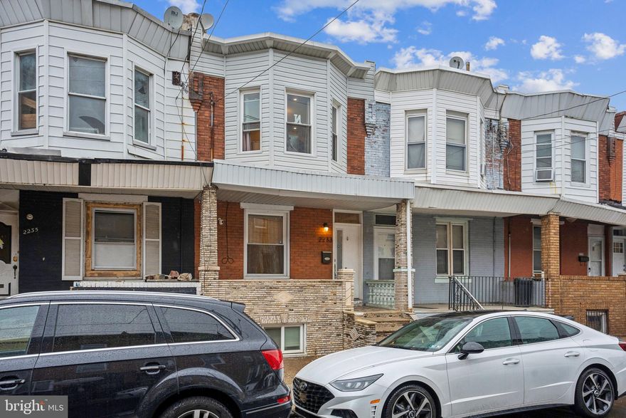Welcome to 2233 Moore Street – a beautifully updated rowhome in the heart of South Philadelphia’s booming Point Breeze neighborhood! This charming 3-bedroom, 2.5-bath home blends modern updates with classic Philly character, making it perfect for a first-time buyer, savvy investor, or anyone looking to enjoy city living at its finest.

Step inside to discover an open-concept living and dining area with hardwood floors, recessed lighting, and plenty of natural light. The updated kitchen features granite countertops, stainless steel appliances, tile backsplash, and ample cabinet space – ideal for entertaining or everyday cooking.

Upstairs, you’ll find three spacious bedrooms with generous closet space and a modern full bathroom complete with stylish tilework and updated fixtures. The full basement offers clean storage space with potential for finishing, and the private rear patio is perfect for summer BBQs or morning coffee.

Located on a quiet block just minutes from Center City, Rittenhouse Square, and the UPenn & CHOP campuses, this home is within walking distance of popular local cafes, restaurants, and public transit. With new development all around and strong neighborhood growth, this is a fantastic opportunity to own a move-in ready home in one of Philadelphia’s most sought-after areas.