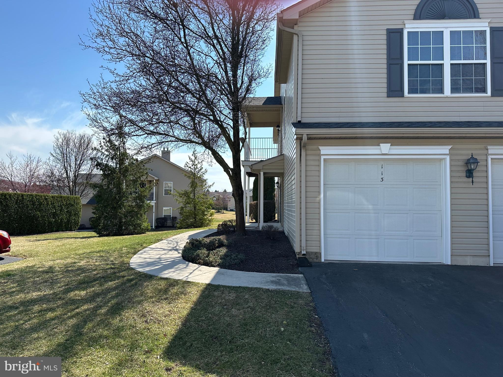 2 BR 2 bath 1st floor end unit. LVP flooring in living room and kitchen. Tile in both bathrooms. Primary bedroom with bath and walk in closet. 2nd bedroom has walk in closet and access to main bath. washer and dryer, attached 1 car garage. Gas heat and Central air.