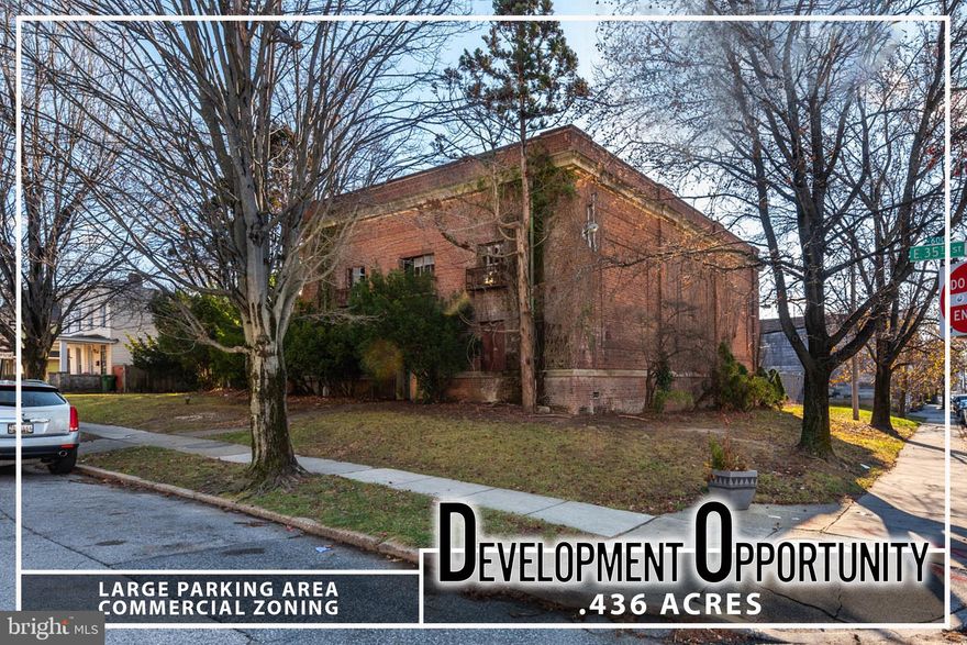 CALLING ALL INVESTORS!  UNIQUE DEVELOPMENT OPPORTUNITY!  Large building on a .436 acre lot with tons of potential!  Currently a blank canvas but can be developed for whatever your investor needs.  Large lot has plenty of room for off street parking and is conveniently located close to Johns Hopkins University and Loyola College!  Sold As-Is!