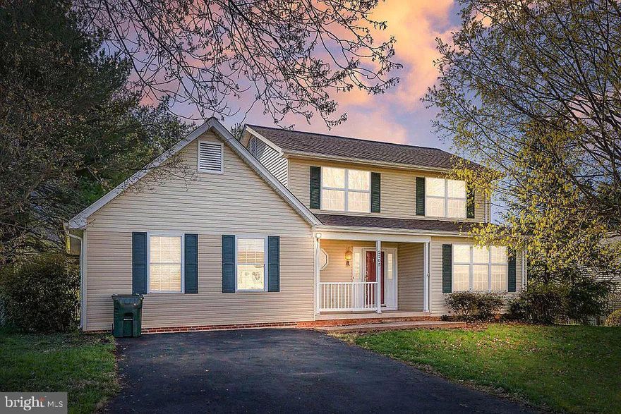 This lovely colonial, set in a quiet neighborhood, has so much to offer.  The main level has a lovely kitchen, large living room & dining room, cozy den off the kitchen and huge room that was formerly the garage.  It's currently being used as a bedroom but would make a wonderful rec room.  The upper level has 3 bedrooms and 2 full baths.  It has a covered front porch and large deck in back overlooking yard.  Close to shopping, restaurants, hospital AND has Xfinity internet!