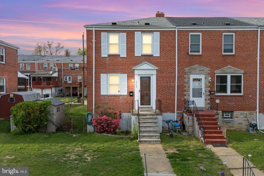 Welcome home to this quaint, 3 bedroom, 2 full bath, end-of-row townhome which is centrally located just minutes from 695! Fresh paint throughout most of the home and several other upgrades- including new flooring in the upstairs bathroom make this one you don't want to miss. Schedule your showings before this one gets away!