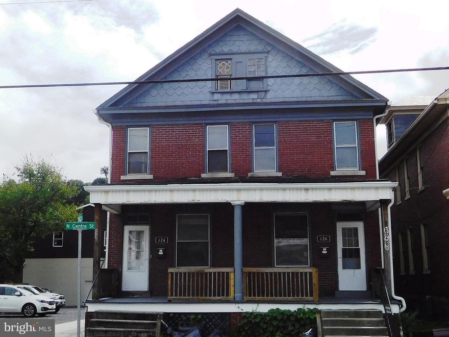 All brick duplex with a convenient location! 3 beds/1 bath on each side. Renovations were started, but not competed. Just waiting on your finishing touches! 624 has a heating system, but 626 does not. As-Is addendum required with all offers.