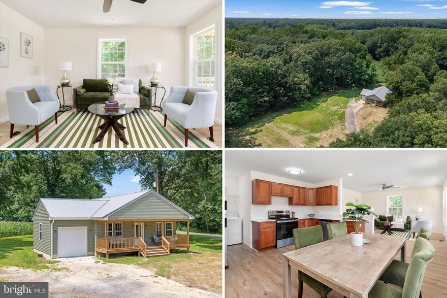 Welcome to 550 Bolton Woods Road in Sudlersville, Maryland — a stunning new construction rancher that perfectly blends modern comfort with peaceful country charm. This beautifully built home features 3 spacious bedrooms, 2 full bathrooms, and an attached 1-car garage, offering both functionality and style.

Step inside to an open floor plan filled with natural light and luxury vinyl plank flooring throughout, creating a seamless flow from room to room. Whether you're hosting guests or enjoying a quiet evening in, the layout is designed for effortless living. The large front porch sets the tone for relaxed mornings and rocking chair evenings, all with a serene farm backdrop that truly captures the essence of rural living.
Set on a quiet country road, this property delivers the tranquility you crave with the convenience of brand-new construction. If you’ve been searching for space, simplicity, and style all in one place — this is your moment.