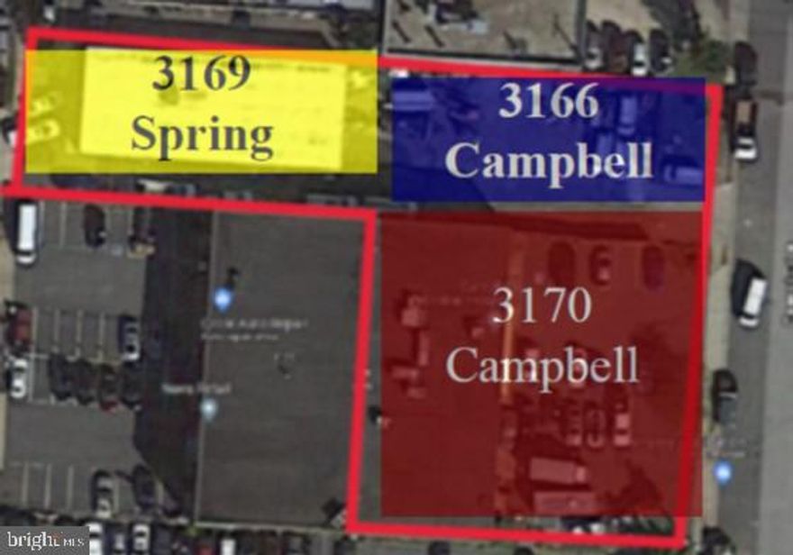 Portfolio sale of three properties:  1). 3170 Campbell Drive, Fairfax VA 22031 consists of a 12,960 SF building located on 15,547 SF lot with 24 parking spaces; 2) 3169 Spring Street, Fairfax, VA 22031 is a 4,000 SF building located on 8,272 SF lot and 3) 3166 Campbell Drive, Fairfax, VA 22031 is a vacant lot consisting of 8,272 SF adjoining 3169 Spring Street.  All properties are industrial zoned (IH district) and located at Fairfax Circle. Call or email for more information.