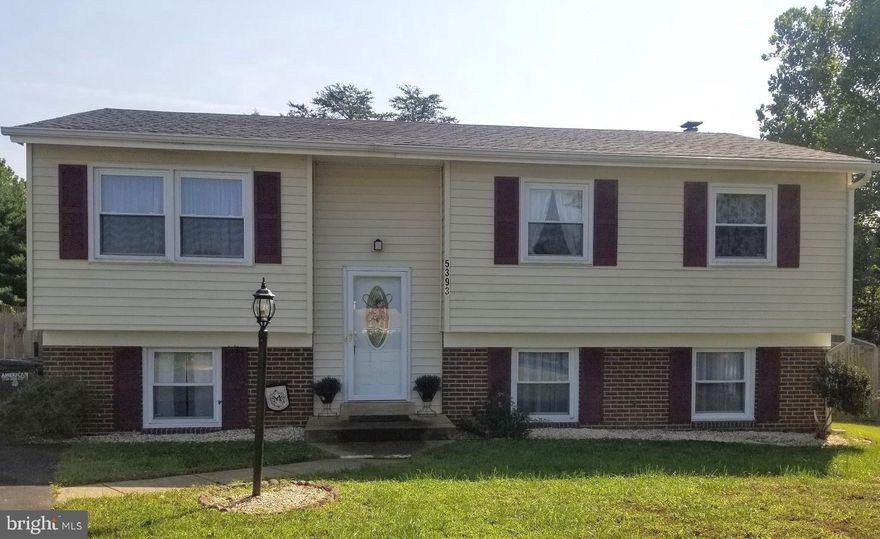 BEAUTIFUL UPDATED AND UPGRADED HOME ON QUIET CUL-DE-SAC** BRAND NEW BANISTER AND SPINDLES  GREET YOU AS YOU ENTER THE FOYER** HARDWOOD FLOORING IN LIVING ROOM AND BEDROOMS  ON THE MAIN LEVEL  EXCEPT THE KITCHEN WHICH HAS MARBLE*** THE KITCHEN HAS BEEN UPDATED  WITH GRANITE COUNTER TOPS AND STAINLESS STEEL APPLIANCES****RECENTLY INSTALLED FRENCH DRAIN AND RETAINING WALL IN THE BACK*** HOME HAS A COVERED DECK WITH CEILING FAN WHICH WAS RECENTLY PAINTED AND HAS A NEW FLOOR**  PLUS A PATIO UNDERNEATH***NEW PANEL BOX ENJOY YOUR HUGE PRIVACY/CHAIN LINKED  FENCED BACKYARD FROM YOUR DECK*** NOTICE THE EXTENDED DRIVEWAY FOR EXTRA CARS TO PARK*** WASHER AND DRYER ON PATIO WILL CONVEY (NOT ONES YOU SEE IN THE HOME)   NEWER FRONT AND REAR STORM DOORS TOO** STORAGE SHED