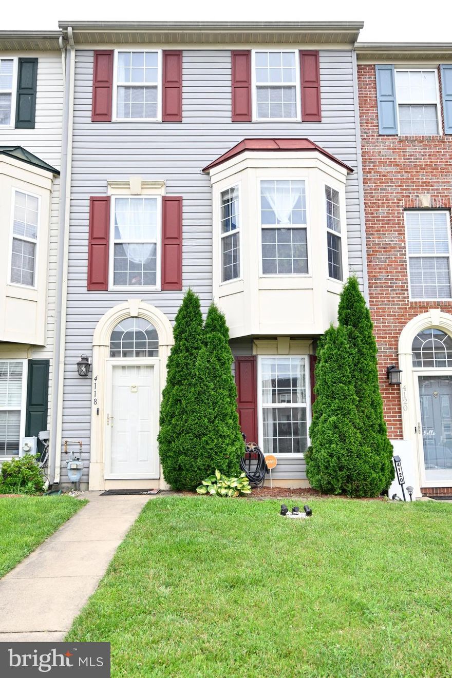Welcome to 4118 Cutty Sark, a beautiful townhome located in Carrollwood Manor in Middle River, Baltiomre county. This 3 full bathroom home is in perfect move-in condition. As you enter the home, you are greeted by a large welcoming foyer that sets the tone for the space.
The entry level offers a convenient den, which can easily be used as a fourth bedroom, a full bathroom, and a large recreation room with a sliding glass door that leads to the fully fenced rear yard. This versatile space provides endless possibilities for relaxation and entertainment.

The main level of the home boasts a gorgeous kitchen with stainless steel appliances, beautiful flooring, and a convenient island. The kitchen seamlessly flows into the spacious dining area, creating an open and inviting space perfect for hosting gatherings and entertaining guests. The large living room adds to the comfort and functionality of the main level.

Off the main level, you'll find an amazing deck, providing an outdoor retreat where you can unwind and enjoy the surrounding scenery. It's an ideal spot for enjoying your morning coffee or hosting barbecues.

The upper-level features three spacious bedrooms, including a primary bedroom suite with a walk-in closet and a full en-suite super bath. The primary bathroom is well-appointed with double-vanity sinks, a huge soaking tub, and a separate shower. 
Situated in Carrollwood Manor, this townhome offers easy access to marinas, waterside parks, and recreational activities. The neighborhood provides a water-oriented lifestyle with proximity to waterfront restaurants, the MARC commuter train, Marshy Nature Center, and more. You'll find yourself immersed in a vibrant community that embraces the beauty of its surroundings and offers a variety of amenities to enhance your lifestyle.