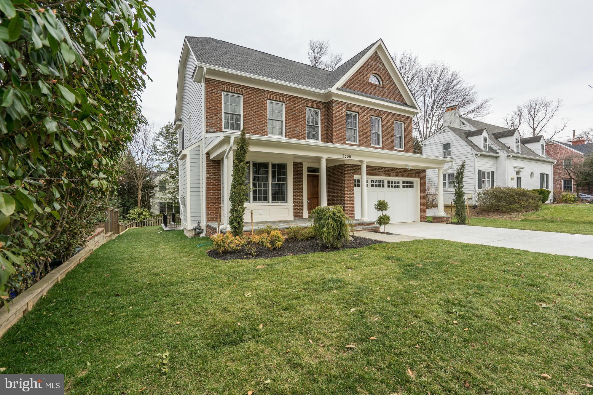 NEW BUILD. Just over D.C. line, supreme location. Custom 6BR/5.5BA Menditch Builders stunner. Entertainers dream; all en-suite bedrooms, 2nd floor laundry, 9 ft ceilings, hardwoods, detailed millwork. 5300+s.f., Nothing like it available this close to Friendship Heights, Spring Valley areas, Westbrook Elem, Capital Crescent trail, parks, Metro, shops & restaurants. Move right in!