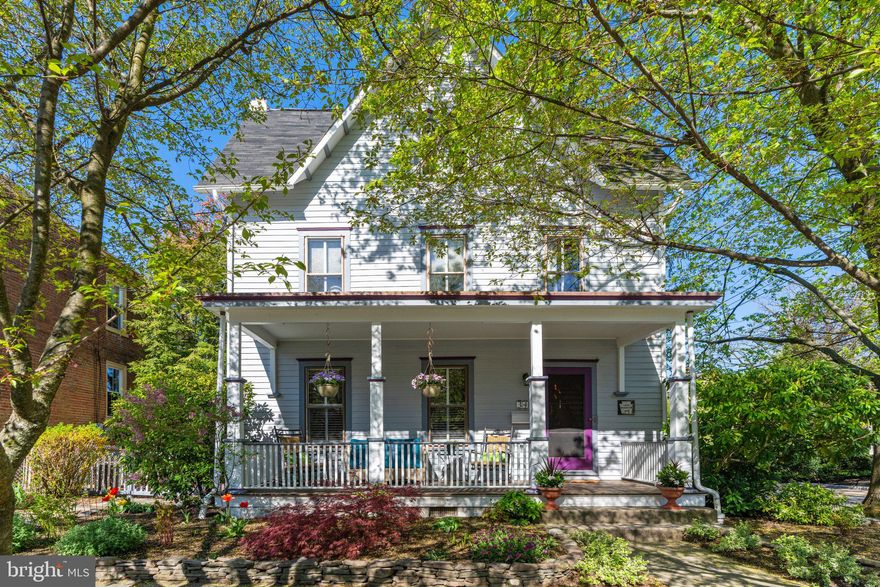 Welcome to 34 Liberty St. in the heart of Newtown Borough. This wonderful Victorian home offers many period details over three floors. Step off the street on to the large front porch, then enter the foyer with period staircase. The large living room has four windows offering plenty of light. The dining room has a built in, glass front china closet. The kitchen was completely remodeled in 2006 and offers wood cabinets, granite counter tops, breakfast area and gas cooking. The kitchen opens up to a vaulted family room with fireplace, skylights, powder room and french doors to a huge deck and brick & stone patio area. On the second floor you will find the original master bedroom with updated en-suite bath, plus two more bedrooms, a remodeled hall bath and the backstairs down to the kitchen. The third floor offers a fourth bedroom (currently used as an office), large landing or study, bathroom, and a fifth bedroom with access to the third floor, private deck. All this plus a full, dry basement, with plenty of storage and a very large barn with three car garage, work shop and a fully floored 20'x 24' loft. You can't beat this location, truly one of the friendliest and most fun blocks in the Borough! Enjoy everything that Newtown offers: movie theater, stores, pubs and restaurants, library, lots of parks, while being only a few minutes from the major thoroughfares. Easy access to train stations for Philly and NYC - close to Tyler State Park, The Delaware River and so much more. If you are looking for walkability, a great community and super schools... this is it