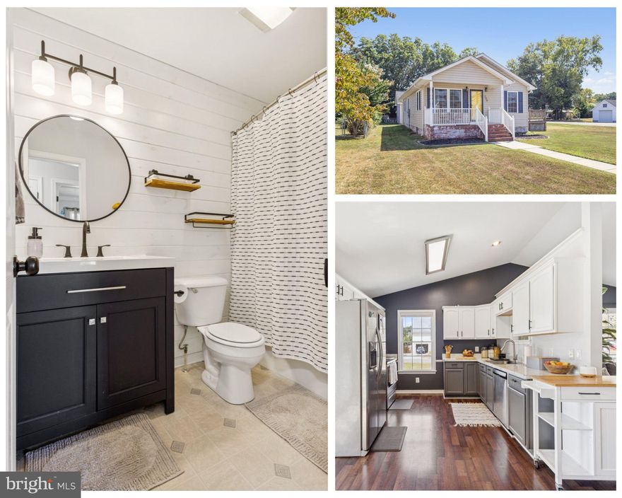 This three-bedroom, two-bath bungalow offers a smart mix of modern updates, flexible space, and a standout garage setup that’s hard to find at this price point. Sitting on a flat corner lot, the home was built in 2006 and has been thoughtfully improved over the years, including rebuilt decking, updated bathrooms, interior paint in 2025, and refreshed lighting in 2023. Even the door knobs and hinges have been replaced! The kitchen features modern finishes and stainless steel appliances installed in 2019. Major systems have also been taken care of, with a tankless hot water heater and new HVAC, both installed in 2023.

One of the biggest bonuses is the detached two-car garage. It includes overhead 220V and 120V power and a winch for lifting heavier items, plus a dedicated electrical connection for a compressor or shop heater—an ideal setup for car enthusiasts or anyone needing a powered workshop.  A large attic space in the home AND above the garage provides substantial storage capability, keeping seasonal items easily accessible.

The property offers a practical, one level layout with a cute covered front porch, comfortable living spaces and a yard that works for gardening, relaxing, or future outdoor projects. Its location places you less than 15 minutes from Downtown Fredericksburg, the VRE, and Amtrak, offering quick access to dining, commuting options, and historic charm!

Whether you’re purchasing your first home, downsizing to something manageable without giving up modern conveniences, or simply looking for a well-maintained property with meaningful updates already completed, this home delivers exceptional value at its new price!
