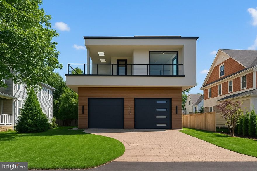 An award-winning modern masterpiece, this home offers four levels with premium materials, sleek finishes, and a versatile open-concept design. Thoughtfully crafted for both style and functionality, the residence features floor-to-ceiling casement windows, multiple private balconies, a rooftop deck, screened porch, and terrace. The owner’s suite includes a private balcony and a spa-like bath with Italian porcelain tile, skylights in the shower, freestanding tub, dual vanities, and custom cabinetry. Elegant white oak floors run throughout, while the kitchen and baths are finished with modern slab cabinetry, quartz countertops, and high-end Italian porcelain. Eco-conscious features include LED lighting, smart thermostats, high-efficiency HVAC systems, and an EV charger. An elevator services 3 levels. The fully finished lower level offers a recreation room, gym, wet bar, guest suite, and optional sauna/steam room. Unbeatable downtown McLean location just steps to shops, dining, parks, and minutes to Tysons, Arlington, Bethesda, and D.C.