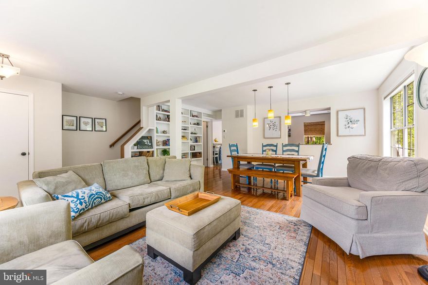 **Offer Deadline Sunday May 11th 5pm** Welcome to your charming end unit townhouse located in sought-after Ellicott City! Nestled at the end of a row, this inviting home features 3 generously sized bedrooms, 2.5 bathrooms and a walkout basement. As you enter the home you’ll be greeted with gleaming hardwood floors, a cozy living space with a wood burning fireplace, and a beautiful built-in bookshelf wall. Step into the kitchen where you will find granite countertops, stainless steel appliances, and an additional prep space or work space. An expansive deck off the kitchen offers private views and a side-staircase allowing you to descend to the ground level brick patio.  
The spacious owners suite features an ensuite bathroom, his and hers closets, and tons of natural light, creating a warm and welcoming atmosphere. Two more bedrooms and a full bathroom can be found on the upper level.
The fully finished basement can serve as additional living space, fourth bedroom or quiet working space equipped with its own half bath and access to the yard through the siding glass door. A separate utility room with washer/dryer and work bench can be found in the basement as well.
Conveniently located less than a mile from historic Old Ellicott City, as well as commuter routes, this home offers both convenience and charm.  Don't miss out on this fantastic opportunity to own a piece of Ellicott City living.