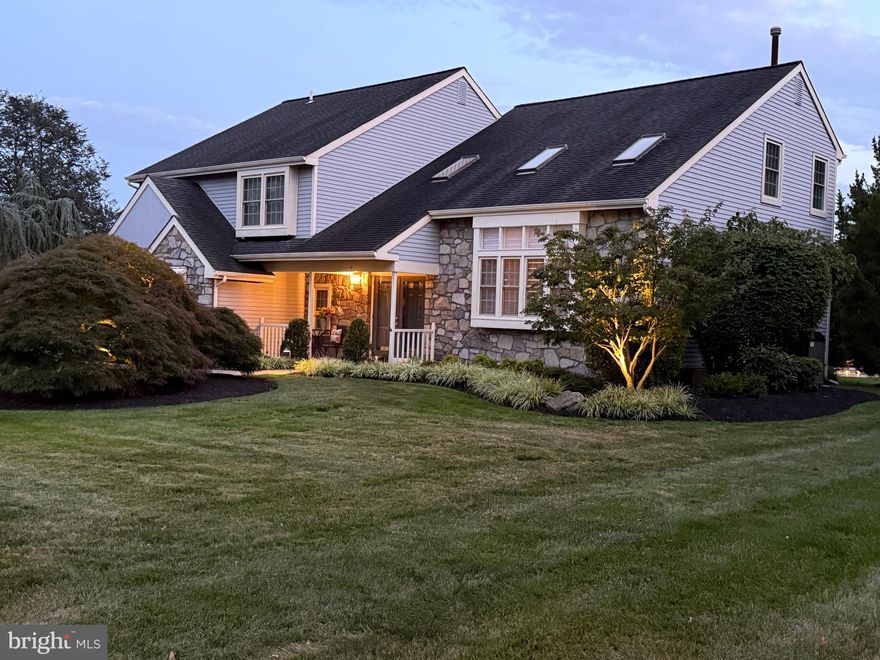 Welcome to 4 Gladiola Cir, a rare find in Newtown Grant that offers 5 second floor bedrooms, a quiet cul de sac  homesite and on one of the largest private lots in the community. With a blend of modern comfort and timeless appeal, this impeccable and updated home is an incredible opportunity to call home! Architectural features include a vaulted ceiling Living Room with skylights, spacious Dining Room, a cozy Family Room with a stone gas fireplace and wet bar for entertaining. The primary suite with an updated ensuite bath and walk-in closet, along with the additional well-sized bedrooms and renovated hall bathroom, offer comfort and functionality for the whole family. The finished basement provides ample space for entertainment, workout space and substantial storage. The outdoor space with a spacious two tier deck is perfect for enjoying peaceful entertaining. Significant upgrades include newer HVAC and  hot water heater. The extensive community amenities, include a pool, sports courts, club house and scenic trails, enhance the lifestyle offered by living in Newtown Grant. The location's convenience to downtown Newtown, I-295,  and the award-winning Council Rock School District make this a great choice for the discerning Buyer looking for the best in community living!