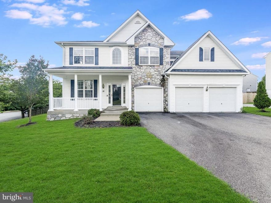 Prepped & Move In Ready 4BR, 2.5BA, 3 Level Colonial Located Close To Community Park!  Highlights and Features Include: NEW Carpet Throughout; NEW Paint Throughout; REFINISHED Hardwoods; Gourmet, Center Island Kitchen w/Hardwood Floors, 42" Raised Panel Cabinetry w/Pull Out Shelves, Solid Surface Counters w/Breakfast Bar, Stainless Steel Appliances & Built In Desk w/Shelving; Living & Dining Room w/Bay Windows, Columns & Crown Molding; Family Room off Kitchen w/Ceiling Fan, & Gas Fireplace w/Remote; 1/2 Bath w/Hardwood & Breakfast Room w/Sliding Glass Door to Deck to Complete the Main Level.  The Upper Level Features Second Family Room w/NEW Carpet & Half Moon Window; Primary Bedroom w/Ceiling Fan & French Doors To Primary Bathroom; Primary Bath w/Double Marble Sink Vanities, Step In Shower & Soaking Tub w/Ceramic Tile Surround, Water Closet, LARGE Walk In Closet & Additional Walk In Closet w/Door To Laundry Room; Laundry Room w/Shelving; Bedroom 2 & Bedroom 4 w/Ceiling Fan, NEW Carpet, & Double Door Closets; Bedroom 3 w/NEWCarpet, Walk In Closet, Ceiling Fan, & Attached Dual Entry Bathroom w/Tile Floors, Tub/Shower w/Ceramic Tile Surround Complete the Upper Level; The Unfinished Walkout Basement Features Sliding Glass Door to Fenced In Yard, Full Bath Rough In Plumbing & LOTS of Space To Make It What You Want! Additional Highlights Include Roof w/Architectural Shingles; Partial Stone Front; Covered Front Porch w/Recessed Lights; 3 Car Garage w/Work Bench; NEW Water Heater(2022); Deck w/Stairs To Yard & Stamped Patio! Somerset Landing Amenities Include: Walking Trails; Picnic Shelter; Playground/Tot Lots; Tennis Courts; Basketball Courts; Soccer Fields!