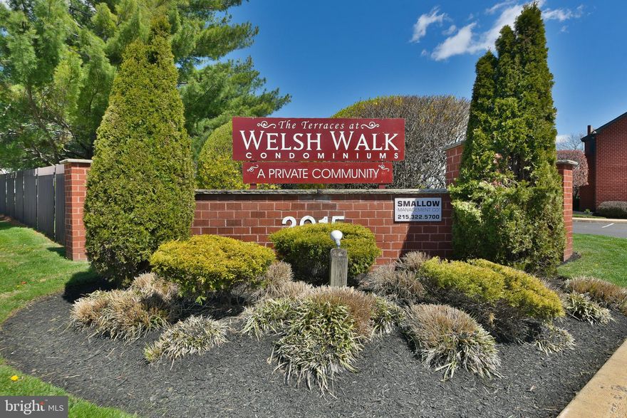 Welcome to 2015 Welsh Road, Unit E69, located in the desirable Terraces at Welsh Walk. This well‑maintained, first-floor 2 bedroom, 2 full bath condo offers true convenience with no steps to enter. Step into a spacious living room/dining area that opens to a private terrace—perfect for morning coffee or relaxing on warm spring and summer days. The generous kitchen provides ample cabinet and counter space, along with a pantry and a convenient in‑unit laundry closet.

Both bedrooms are nicely sized, with two full baths adding comfort and privacy. Recent big-ticket updates include a new HVAC system (2024), new hot water heater (2025), and a new stove, giving buyers peace of mind. With some cosmetic updates, you can easily customize this home to your personal style. One assigned parking spot is included.

This is an estate sale; sellers prefer an As‑Is sale.   Fantastic location close to shopping, public transportation, and major routes including Roosevelt Blvd.   Don’t miss this opportunity for affordable, low‑maintenance living in a great community.