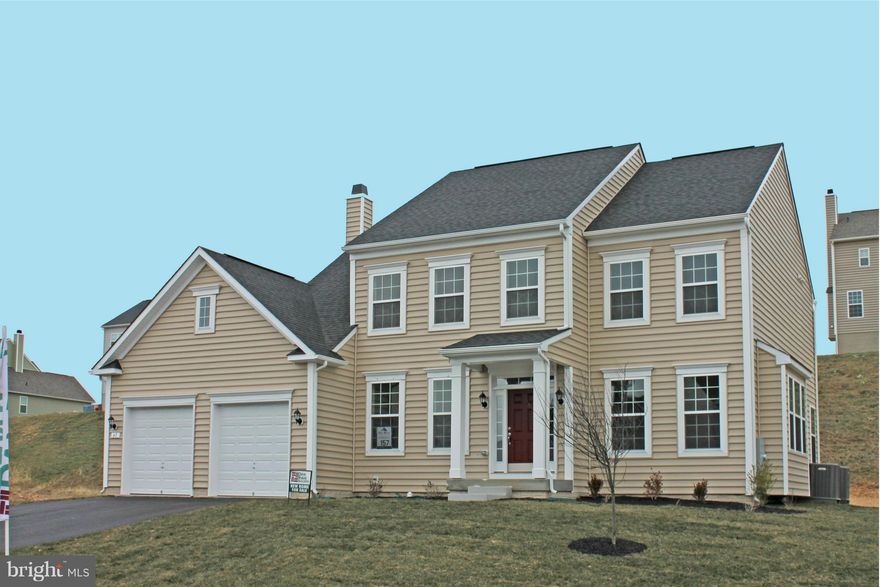 Dan Ryan Builders at Sheridan Estates near Harpers Ferry offer this luxurious Dartmouth inviting you in with a beautiful oak staircase, big open spaces including morning room of the island kitchen with granite tops, private study, family room with wood burning fireplace, formal living & dining, huge owner's suite with tray ceiling, sitting room & deluxe bath. Great location, 2x6 construction!