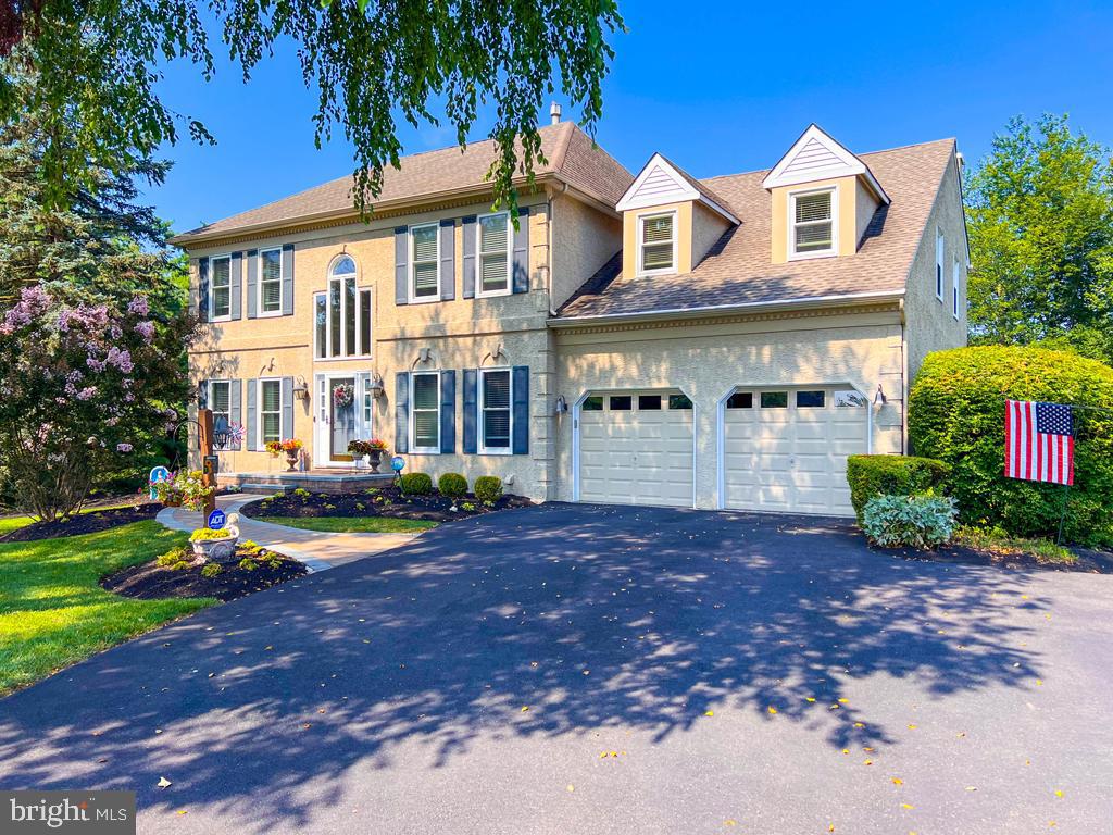 Welcome to a lovely upgraded single-family home in Council Rock School district, close to all major roads. A beautiful property both inside and out. From the moment you arrive, you’ll be captivated by the beautiful curb appeal and premium location in one of Richboro’s most sought after neighborhoods. You will notice & appreciate the quality throughout. The journey begins with a welcoming paver patio walkway and widened driveway with asphalt coating and replaced mail-box. There are 4 bedrooms, 2 full bathrooms, 2 powder rooms, 3 fireplaces, a first floor office or flex room, formal living and dining rooms, a spacious kitchen with large island, pendant lighting, stainless steel appliances, double-door pantry. Owners have upgraded to hand scraped wide wood premium flooring throughout all rooms on the first floor with designer stone in the kitchen, powder room and laundry room. The family room has premium wood flooring, a wide window seat and corner brick fireplace and a ceiling fan overlooking the serene back yard. From the kitchen walk out to an extremely large timbertech deck with custom window flower boxes. The deck overlooks a picturesque back yard surrounded by a split rail fence. There are stairs leading from the deck to the yard below. The owners have added 3 willow trees and two white pine trees along the basin and back yard for additional beauty and privacy. There are numerous plantings adorning the property which the owners have maintained. The property is professionally landscaped, seeded and fertilized throughout the year. There is also a 12x15 storage shed for all your deck and patio furniture. The second floor of the home has a gracious staircase with a Stanton rug runner that flows to the upstairs hallway. There are 3 generous size bedrooms each with a closet and ceiling fan. Two of the three bedrooms have hardwood floors. One of the bedrooms has custom board and batten wall trim. The 4th primary bedroom and bath are an oasis unto themselves. This bedroom has a corner fireplace, large sitting area, ceiling fan, 2 window seats, 2 deep corner closets, a walk in closet that has been custom organized, and another bonus double closet. The primary bath has designer tile, a skylight with ceiling fan, large glass walk in enclosed shower, a soaking slipper tub, double mirrored vanity, and linen closet. The refreshed hall bath has a tub, tiled walls and floor, extra deep linen closet, double sinks with vanity, angled curtain rod and newer hand held shower and faucets. The quality continues with a finished ‘coastal theme’ basement with Cortec wide plank flooring, kitchenette with microwave, refrigerator, soft close cabinetry, a Napoleon linear fireplace, custom wall shelving. There is an exercise room with custom mirrored wall, convenient powder room as well as several storage closets with additional storage under the steps, and a double wall closet with utility sink. There are two sets of french doors that can be opened or closed depending on the function of the basement rooms. There is a potential for a 5th bedroom if desired. There are multiple high hat lights on dimmers and a large space above the linear fireplace, perfect for your tv. The basement has two secure glass block windows that open to allow air and light into the room. The patio door leads out to the under deck outdoor living space that has to be seen to be appreciated. It is one of the highlights of this very special property and can be used in a myriad of ways. The 2 car garage has been newly painted through-out with custom shelving and custom additional pantry space. This home is truly move in ready to be enjoyed by new owners. Owners have completed many upgrades and enhancements to the home over the years and have lovingly cared for this property. In addition, home has a security system through ADT. This property must be seen to be appreciated and valued. Because of the extensive improvements, a list is available for review.