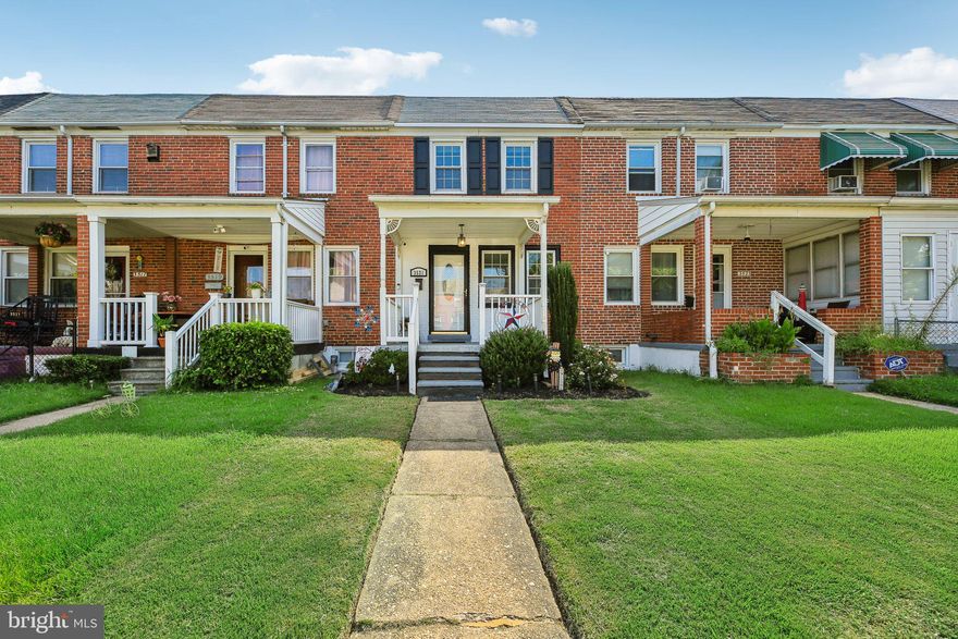 Welcome to this charming 2-bedroom, 1.5-bath brick townhome nestled in the heart of Dundalk Village, Baltimore County, Maryland. With 1,344 square feet of finished living space, this beautifully updated home offers both comfort and style, perfect for anyone seeking the convenience of suburban living with a touch of city charm.

Step inside to discover a freshly painted interior and gleaming hardwood flooring that creates a warm and inviting atmosphere. The main level boasts hardwood flooring that flows through the open floor plan, connecting the spacious living and dining areas—ideal for entertaining or simply relaxing with loved ones.

The stylish kitchen features crisp white cabinets and a brand-new countertop and stainless steel appliances, adding a modern flair to the classic layout. With ample cabinet space and a functional design, this kitchen is ready for you to prepare your favorite meals.

Upstairs, you’ll find two generously sized bedrooms with plush carpeting, offering a cozy retreat at the end of the day. The updated bathroom is functional and attractive, with all the features you need for your daily routine.

The full, partially finished basement provides additional living space, perfect for a family room or home office in the front section. The large utility room at the rear of the home offers plenty of storage and workspace, making it a versatile area for any need.

Enjoy your morning coffee on the inviting front covered porch, where you can relax and enjoy the neighborhood's charm. This home's convenient location puts you just minutes away from local shops, dining, and major highways, making commuting a breeze.

This Dundalk Village townhome is the perfect blend of classic style and modern updates, offering a move-in-ready experience in a desirable neighborhood. Don’t miss your chance to own this delightful home—schedule your showing today!