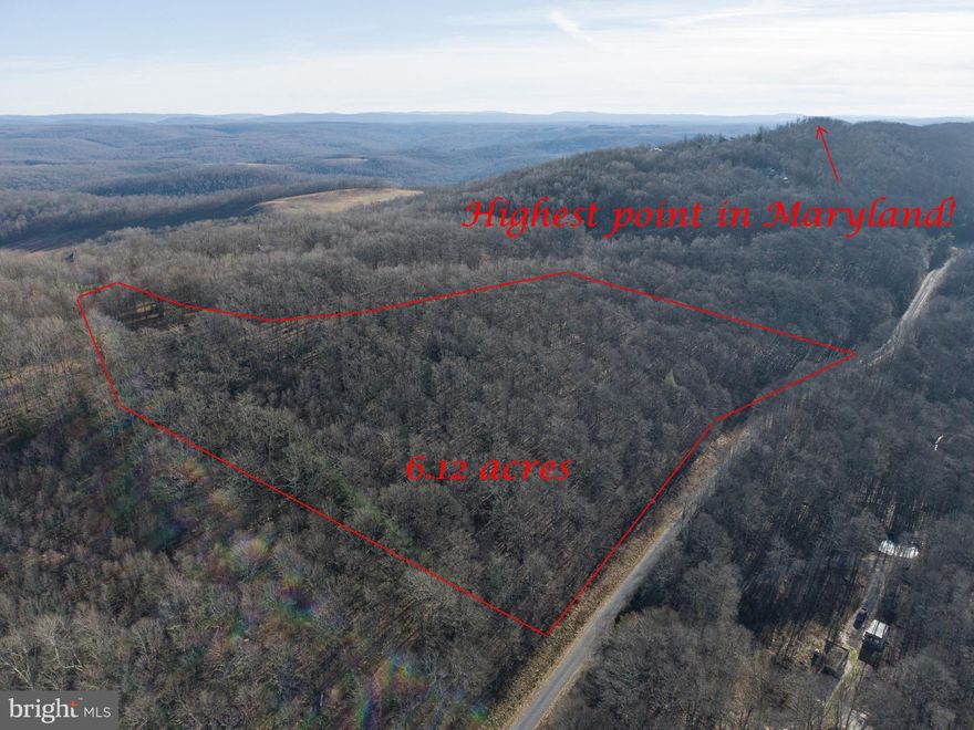 Opportunity to own over 6 acres on Backbone Mountain adjoining the Highest Point in Maryland! This lot will offer some of the best views from Maryland's highest point with western exposure. Approved perc and electric to  site, ready for you to build your dream home! Residential community. No camping, no hunting. Call today to schedule a time too see this remarkable property!