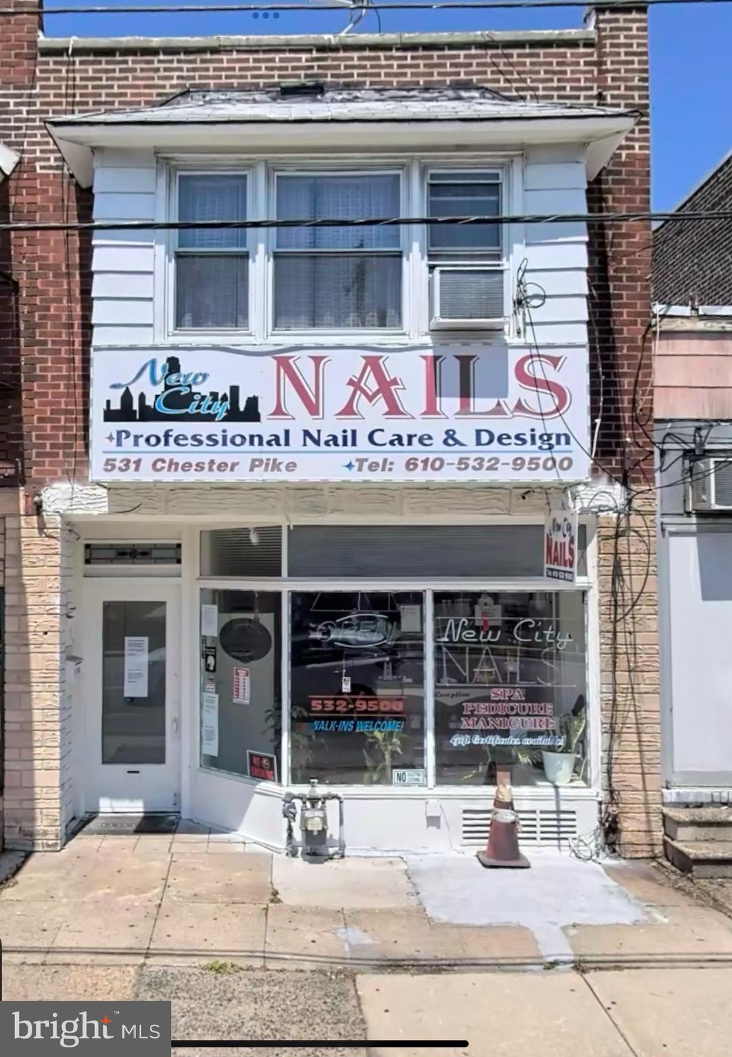 Formally a nail salon, called New City Nails II in unit 1. Now a vacant mixed use building with an apartment in unit 2. Amazing investment opportunity located in Prospect Park, 25 minutes away from Center City Philadelphia. Property is being sold in "as-is" condition. Also available for rent.