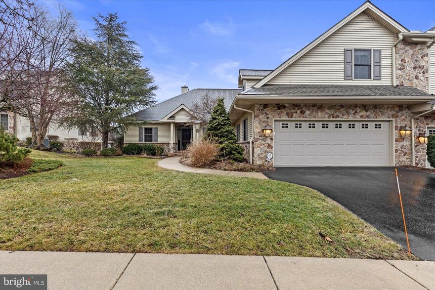 You Will Love this Beautiful Upscale One Floor Living Experience ! Live very comfortably and enjoy more free time in this beautiful Stone Creek Villa where the HOA takes care of the lawn and yard work as well as the snow removal for you. Great neighborhood in a super convenient location just minutes to Hershey Medical Center and all things Hershey, plus offering quick and easy access to highways and the airport. A spacious foyer opens to the dining room and great room plus French doors on the left leading to an office / reading / hobby area makes a great first impression as you enter. Kitchen with granite counters, tile backsplash, loads of cabinet and counter space, handy breakfast bar and large pantry. Great room off the kitchen features a warm  gas fireplace, cathedral ceiling, hardwood floors throughout. French doors lead out to a delightful four season sunroom with loads of natural light splashing in. From there, step out to a great deck overlooking a private back yard. Spacious first floor primary bedroom with cathedral ceiling features a jetted tub with nice shower, double sinks & tile flooring plus a large, fully customized walk-in closet. 2 Car Garage enters into Main Floor Laundry making  life a breeze. Central Vacuum System makes clean up easy.  An additional first floor BR plus an updated full bath  complete the first floor. The second floor features a Third Large  Bedroom Suite ( easily add another bedroom) with a full bath and Large Custom walk-in closet . Lower Level features a custom built Cedar Closet for protected storage of your seasonal clothing. Basement  space also  offers  great storage space and also potential for additional living space / man cave with bathroom plumbing already roughed in if needed. Walk out Basement leads to a Great Covered Lower Patio with Quiet ,  Great Green Space to enjoy a relaxing evening . Property has 2 Separate Heating and Cooling Systems , one for the upper level and main unit for main level and basement.  Economical Natural Gas heats the Home and Hot Water.     
Don't Miss Your Opportunity to See this Wonderful Property !