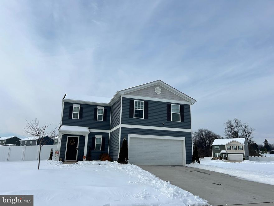 COME OVER THE MOUNTAIN INTO CLARKE CO. IN SHENANDOAH CROSSING WHERE WE'VE LISTED THIS 2 STORY, ONE OWNER HOME.
Built in 2024, this home is well located + adjoins a grassy common ground area. No close neighbors. The yard is large with a nice sized composite deck + privacy fencing. This lovely home is approx. 1,900+ sq ft and features the open great room concept. There is a large living room, dining room and kitchen with granite counter, stainless appliances, + a farm sink in the island. It over looks the living area - great for entertaining. The upstairs has 4 bedrooms including the large primary w/ oversized walk in closet and full bath w/ granite topped 2 bowl vanity, tiled floors, and large walk in tiled shower with seamless glass doors. Having a laundy room up stairs is also a plus! From top to bottom, this cozy home will not let you down!
Priced well at $505,000