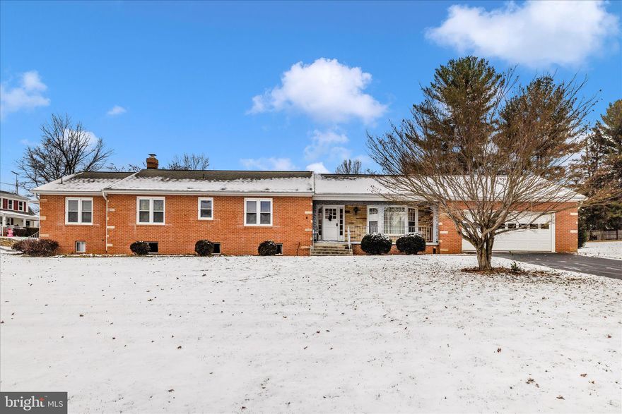 This well built, all brick rancher sits on a corner lot and is in excellent condition. It has 4 generous sized bedrooms and 3 full bathrooms (every bedroom has direct access to a full bath) and an in-law suite with 2 separate entrances.  Gas fireplace on main level and wood burning fireplace in finished basement. Beautiful hardwood floors in the foyer, hallway, dining room, living room and 3 bedrooms.   Huge finished walk-out basement with  large storage area.  Floors in basement (rec room and basement bedroom) were recently replaced. Circular driveway and 2 car garage.