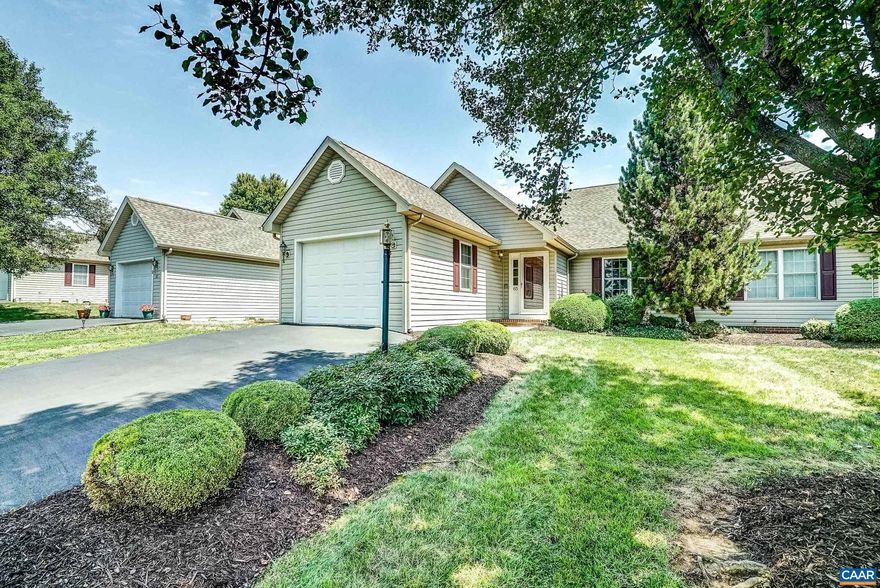 Experience the best of one-level, low-maintenance living in the charming Wellington community of Waynesboro!  The open floor plan is perfect for casual living and seamless entertaining, with large, light-filled spaces all on one level. This home features brand-new LVT flooring in the main living area, offering both style and durability. Enjoy peace of mind with great upgrades, including a new roof installed in 2022. Step outside to enjoy the outdoor spaces, including a covered entry and a spacious deck off the kitchen and living room, perfect for relaxing while overlooking the serene greenspace. With two large bedrooms and two full baths, there?s plenty of room for you and your guests. Conveniently located just a short drive from the shops and restaurants of Waynesboro, with easy access to I-64 for commuting to Charlottesville or Staunton.,Fireplace in Great Room