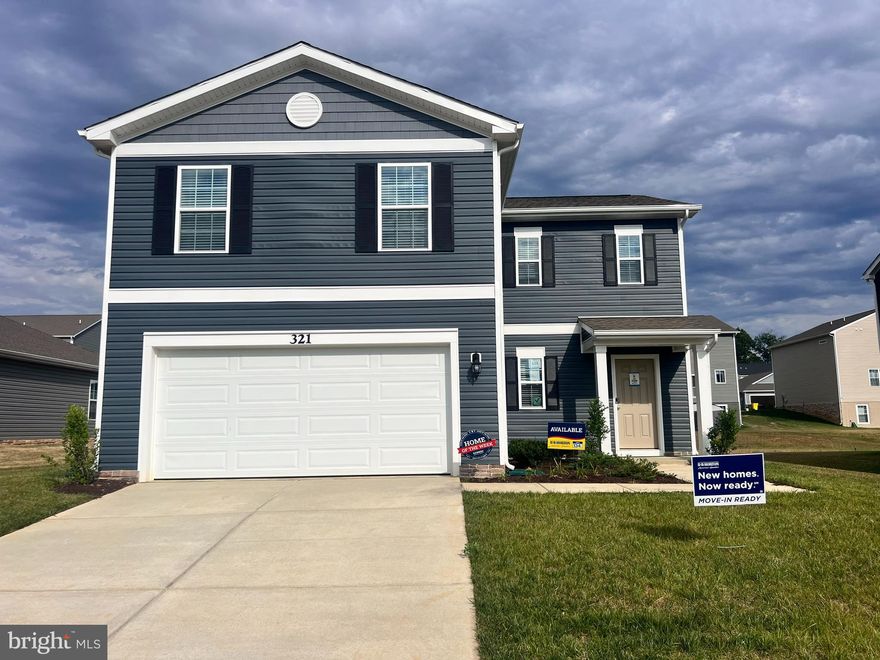 Don't wait to build!!! IMMEDIATE DELIVERY!!! The Deerfield is a two story home with 4 bedrooms and 2.5 baths. The kitchen features a walk-in pantry and a large island with a double sink, which gives plenty of room for entertaining. Stainless steel appliances, 25 cu ft side by side refrigerator with in door water/ice, multi cycle dishwasher, disposal, range and microwave with Aristokraft kitchen cabinetry, LED work area kitchen lighting and granite countertops. America's "Smart Home Technology" featuring Quisys IQ HD touchscreen with camera, Wi-Fi video doorbell, Echo Dot speaker with Alexa, Z-Wave programmable thermostat, smart light switch and Keyless Entry front door lock with deadbolt, flat screen prewires with cat-6 outlets in owners suite and living area, and finally a Wi-Fi enabled garage door opener. LVP flooring on main level public areas, two panel interior doors with brushed nickel hardware, wall to wall carpeting in bedrooms, ceiling fan pre-wires, whole house window blinds throughout -