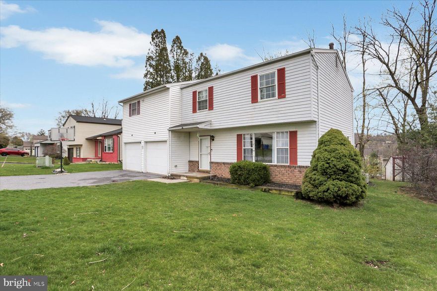 Rutherford four-bedroom two story with 2.5 baths located in the community of Rolling Ridge II, Swatara Township with easy access to Rt 322 and I-83. Large primary bedroom with walk-in closet and dedicated mini split heating and cooling system. Central air conditioning throughout home. First floor laundry plus full unfinished basement with additional laundry hookups if needed. Thermal windows, formal dining room, living room with large window and lots of natural light, newer 200 Amp electric service, spacious garage and rear yard storage shed. Exterior rear deck needs replaced. Seller has discounted asking price and prefers to sell “As Is”.  With only a little work buyer could build quick equity! Priced to sell! Great starter home or purchase as a rental property
