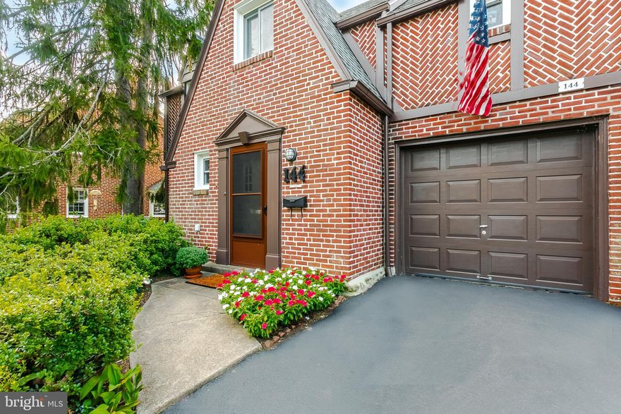 Certain homes welcome you with open arms.  This is one of them.  This beautiful and loved home, located in the beautiful neighborhood of Pilgrim Gardens Drexel Hill, Haverford Township has been adored by its owners for decades! A unique tudor style colonial screaming with charm as you pull up to it!  Park in the private driveway or take advantage of the abundance of street parking.  Enter at the vestibule with a perfectly tucked away powder room.  This isn't just any powder room though!  High end modern fixtures that fit the space so perfectly.  The living room and dining room lend themselves to one another with a large curved opening and gleaming oak hardwood floors.  The light coming in from the slider door in the dining room is wonderful.  The eat-in kitchen has plenty of modern cabinet space, a vintage stainless steel double sink with washboard - that the sellers are sad to leave behind and open shelving for a nice decorative look.  Access the driveway via the kitchen door for convenience.  The 2nd floor has a larger master bedroom with double closets and nice alcove, perfect for a reading nook.  2 additional bedrooms very nice in size.  A large hall bath with a large vanity and cabinets for storage.  The basement has a great space that the current owner has used as an office for years.  It has brand new vinyl plank flooring in a beautiful grey tone and homemade storage shelves.  A separate laundry and utility room offers additional storage space as well.  The property is beautifully landscaped and the lot is nice and level.  Friendship Rd is one of those streets where people are friendly! This particular location is a non cut through so it's nice and quiet.  Walk to Steel field and playgrounds, schools, public transportation and Pilgrim Gardens attractions such as Tank and Libby's and Chickie's and Petes! This is an exceptional opportunity to own a single family home in Haverford Township.  Don't let it pass you by!