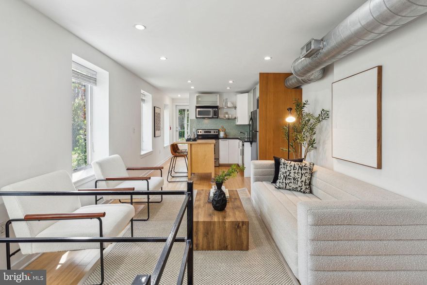 Welcome to 1006 N 5th Street, Unit 2, a modern 1-bedroom, 1 bathroom bi-level condo nestled in the vibrant Northern Liberties neighborhood of Philadelphia. This thoughtfully designed residence offers a spacious layout, featuring a comfortable living area, a well-appointed kitchen, and access to the unit's PRIVATE oversized outdoor patio - perfect for entertaining or simply dining al fresco! The lower level houses a spacious serene bedroom with brand new flooring, new oversized window, laundry closet and plenty of storage - a true private and quiet retreat within the home. The entire home has been freshly painted and has extremely LOW HOA's fees ($208 monthly) which cover water, common area maintenance, trash removal, and snow removal!

Situated in a trendy and eclectic area, this condo is surrounded by a network of coffee shops, bars, and restaurants, offering a dynamic urban lifestyle. With its modern design and premium upgrades, this property presents a unique opportunity to experience the best of city living in one of Philadelphia's coveted neighborhoods.