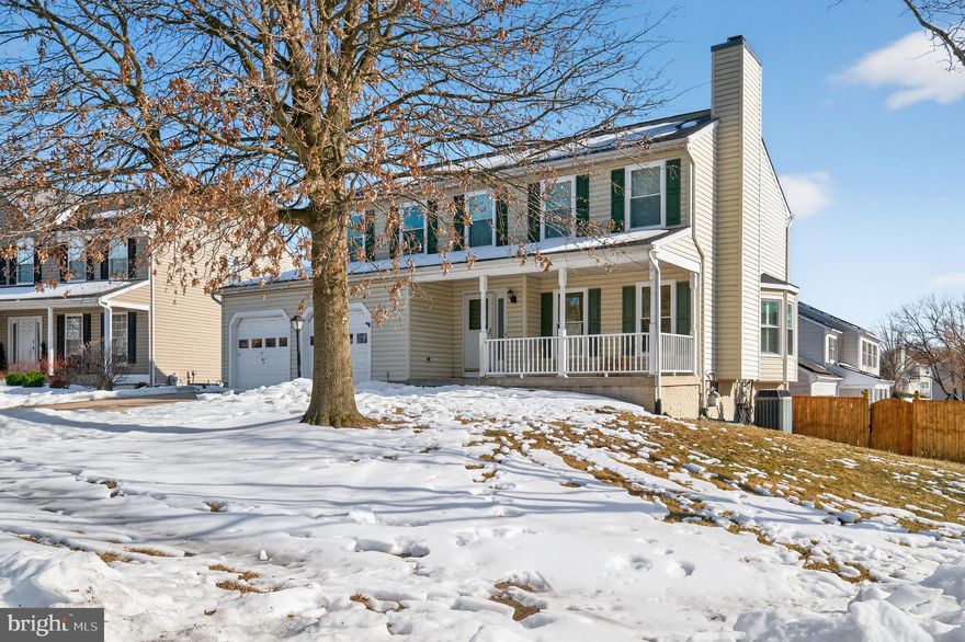 Welcome to 1799 Cruet Lane in Severn, a beautifully maintained and thoughtfully upgraded home situated on a desirable corner lot at the end of a quiet cul-de-sac in the sought-after Provenices community. The inviting country front porch offers generous covered space and sets the tone for comfortable, connected living. Mature trees provide shade and seasonal color, enhancing the home’s curb appeal.
Inside, gleaming hardwood floors and a neutral color palette create a bright and timeless interior. The sunlit foyer opens to a formal living room with a wood-burning fireplace, while the formal dining room, accented by custom shutters, provides an elegant space for entertaining and family gatherings.
The well-appointed kitchen features stainless steel appliances, cherry cabinetry with granite countertops, a new tiled backsplash, and gas cooking. A spacious eat in kitchen accommodates a large table and opens seamlessly to the family room, creating an ideal layout for both everyday living and entertaining. Sliding doors lead to a freshly stained, expansive deck overlooking the fenced backyard. The main level also includes a powder room and access to the attached two-car garage with additional storage.
Upstairs, the primary suite offers a walk-in closet and a private bath with double vanities, a large shower and soaking tub. Three additional bedrooms and full bath provide flexibility for growing households, guest accommodations, or home office space.
The walk-out lower level expands the home’s living space with a large recreation room suited for media, fitness, play, or multi-purpose use. A convenient half bath and sliding door access to the backyard enhance functionality and flow.
The fully fenced yard features a large deck, concrete patio expanded below and lush grassy space, offering privacy and room to enjoy outdoor living.
Residents of the  Provenices community  benefit from walking trails, playgrounds, and recreational fields, all conveniently located near shopping, dining, BWI Airport, Fort Meade, NSA, and major commuter routes.
This home offers a balanced combination of comfort, space, and location, an exceptional opportunity for buyers seeking room to grow in a well-established community.