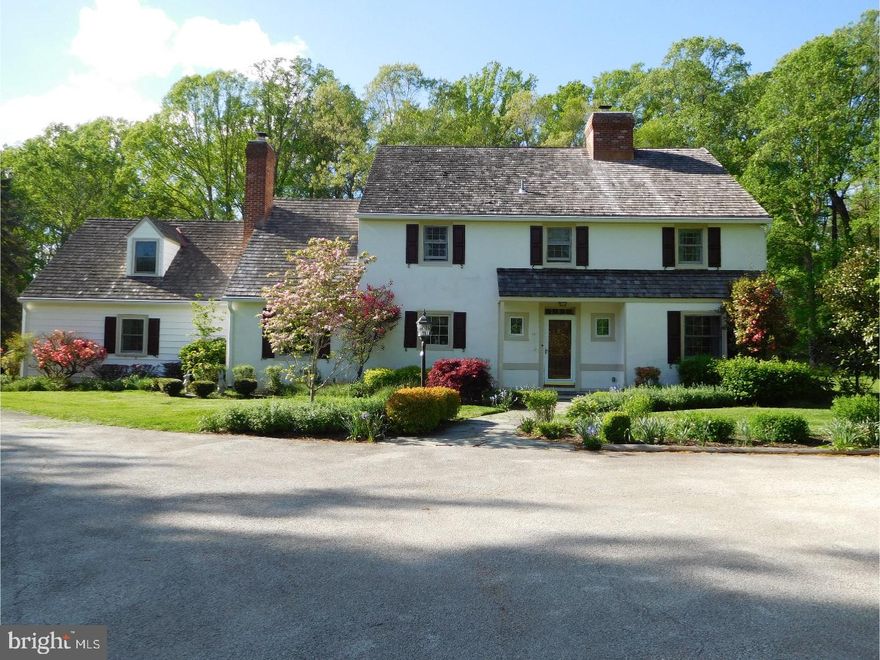 Proceed down a long driveway to this lovely Belber-built farmhouse on one of Willistown Township's most desirable streets. The home is located on a beautiful 4-acre lot, offering light-filled spacious rooms, random-width hardwood floors and deep window sills. First Floor:- Entrance Hall, Powder Room, Den/Library, Living Room with Fireplace, Dining Room, Large Kitchen/Breakfast Room with Fireplace, Butler's Pantry, Large Family Room, Full Bathroom, Laundry Room. Breezeway leading to 3-car garage with an apartment above. Second Floor:- Master Bedroom Suite with Full Bathroom and Dressing Area, Bedroom 2, Hall Bathroom, Bedroom 3, Bedroom 4, Bedroom 5, Second Hall Bathroom. Cedar Closet. This charming home is a "must see" - a wonderful opportunity to own a lovely property on a coveted street.  PHOTOS COMING SOON