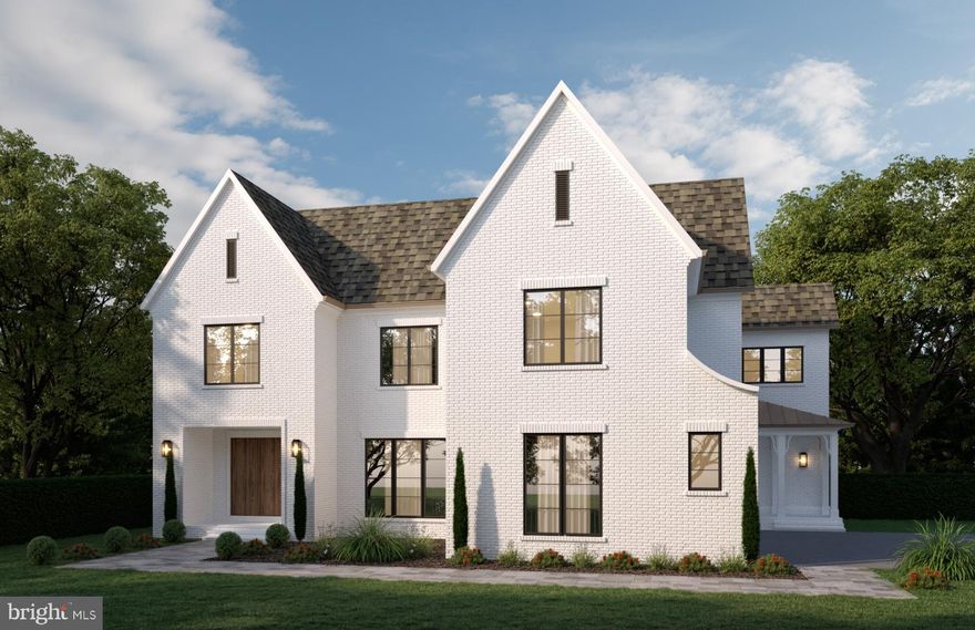 Cherry Hill Custom Homes presents this beautiful all-brick transitional design currently under construction on a flat, 20,000 sq ft lot in sought after Salona Village. This home features 6 bedrooms, 6 full bathrooms, and one powder room with 8,341 square feet of finished living space over three levels, a three-car attached garage, and dual staircases. The main level includes 10ft ceilings, gorgeous wide-plank engineered white oak wood floors, a beautiful gourmet kitchen with frame-less custom cabinetry and quartz countertops and a rear prep kitchen/pantry. The kitchen connects to a great room with coffered ceiling and gas fireplace with tile surround and a spacious breakfast nook overlooking the backyard. The screened porch with gas fireplace and stone surround and the rear flagstone patio provide two amazing outdoor living spaces. An elegant formal dining room with butler's pantry,  an en-suite bedroom or private study, and mudroom with built-in cubbies complete the main level living spaces. The upper level is highlighted by a luxurious primary suite with gas fireplace, spacious dual walk-in closets with built-ins, and a spa-like bathroom with heated floors, double vanities, stand-alone soaking tub, and heavy glass enclosed shower. The walk-up lower level includes a recreation room with wet bar, a large exercise room with rubber flooring, and an additional en-suite bedroom. This home has a built-in elevator shaft for optional conversion. Convenient to all the shops and restaurants of downtown McLean. Delivery March 2026. Interior photos are from another home recently built by Cherry Hill Custom Homes. Actual finishes may differ from what you see in the listing photos. Still time to choose finishes.