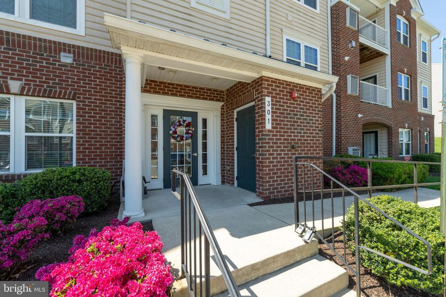 Beautiful Move-in-ready condo in Monmouth Meadows, secured building. A lot of natural light flows into the condo with spacious open floor plan. This condo offers two bedrooms with carpet & large closets, two-bathrooms with linen closets, an extra room to use as you please, maybe an office, den or exercise room, ground level with a separate entrance, patio with privacy. Just move-in. Updates - ROOF 2024, FLOORING estimate 4 yrs,  large KITCHEN  WITH NEWER APPLIANCES, SINK AND CLOSET DOOR estimate 4 yrs, NEWER WINDOWS  estimate 4 years old, NEWER WASHER AND DRYER estimated 4 yrs old.  TWO parking spaces, one in the front of the building and the other on the side of the building. Community pool, clubhouse, playground. Pets are allowed but please confirm if there are any restrictions.