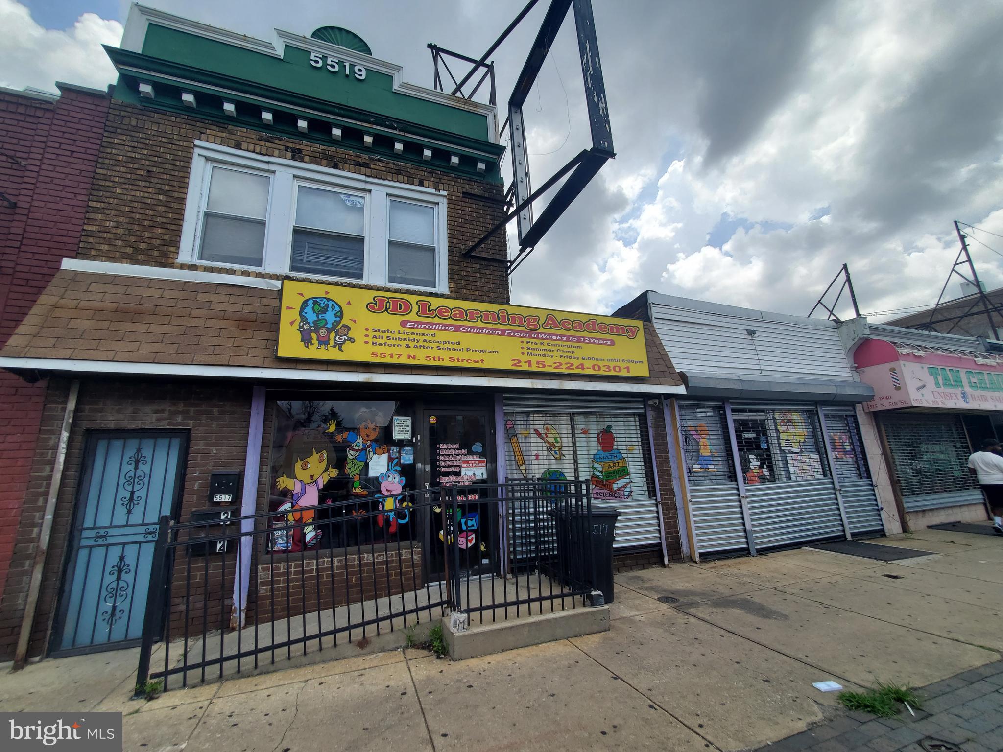 Great oppotunity to own a big commercial property in a busy business location. This sale includes two comercial buildings (can not be sold separately since first floors are combined for bigger commercial space):
* 5517 N 5th st: One story building. Current use: daycare
* 5519 N 5th St: 3 story bulding. The first floor combined with 5517 (daycare), 2nd and 3rd floor are apts. Occupied and rented out for $750 and $690.
Those rents are under market since these properties have been occupied by long time tenants and owners never increase the rents
Please see listing for 5519 N 5th st for additional information